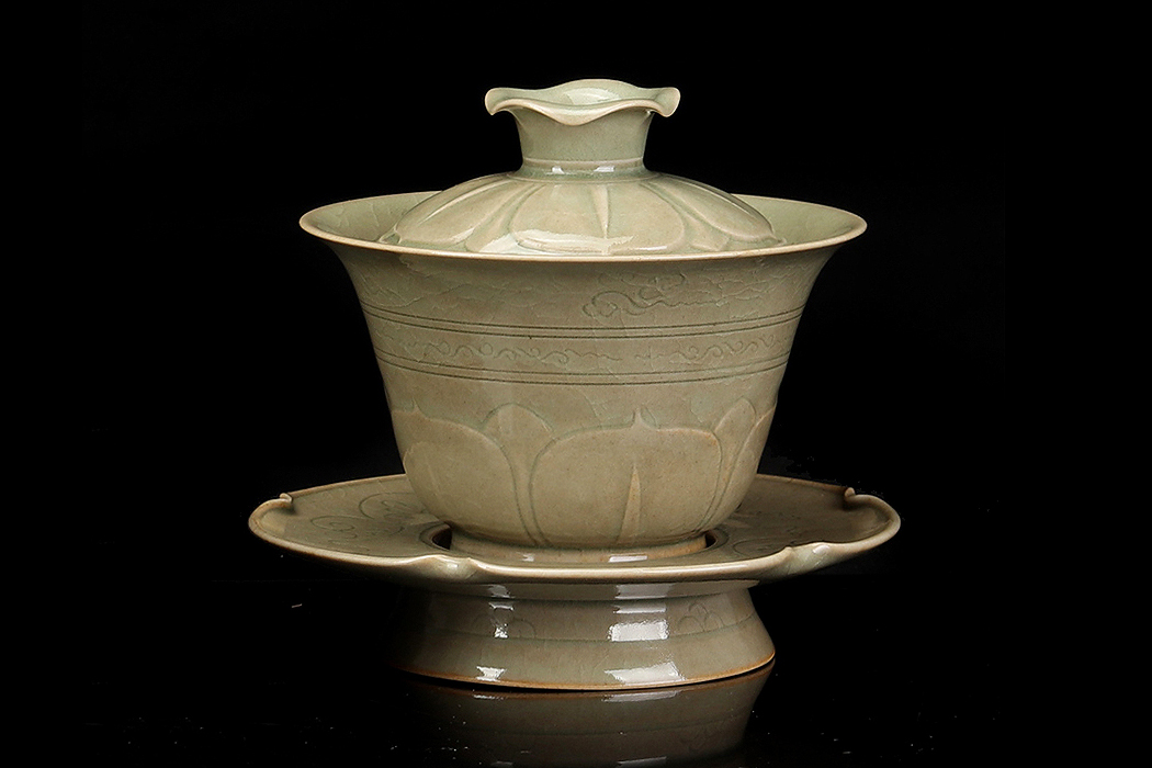 荷花三才盖碗套组