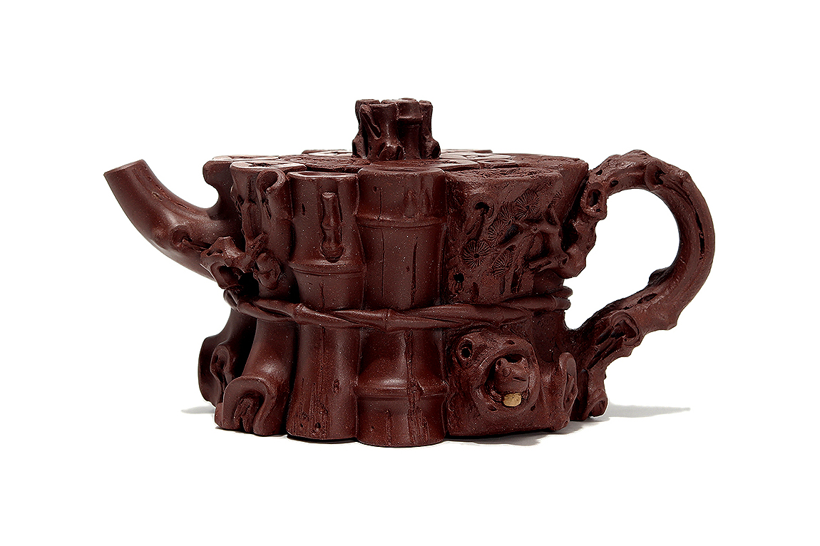 严强全手工制《束柴三友壶》