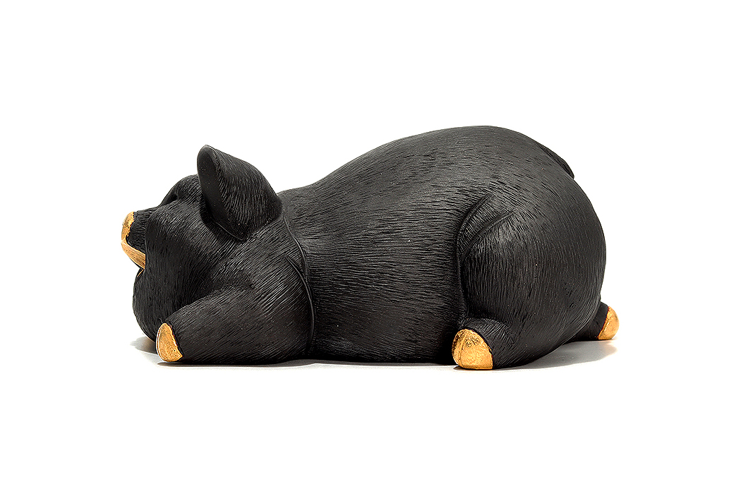 王俊峰制《富贵猪(描金)》