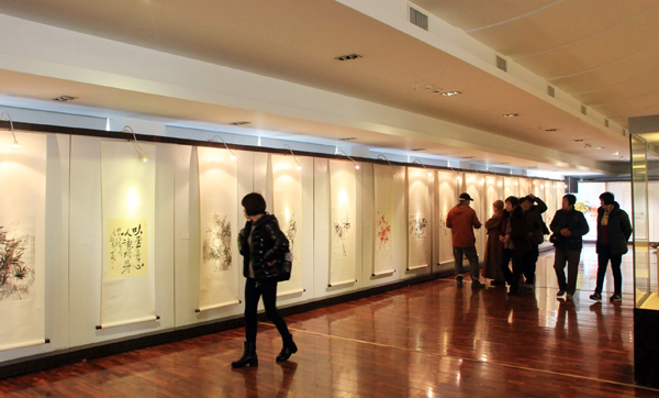 禅林画境--丁飞中国画展在宜兴大觉寺展出