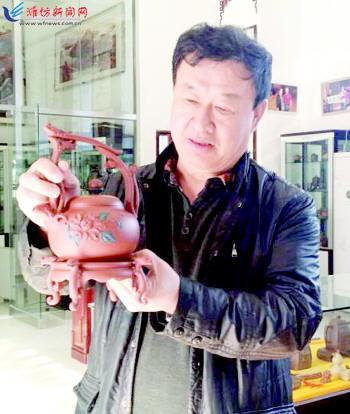 潍坊紫砂壶文展会上会群雄紫砂壶大师现场授艺