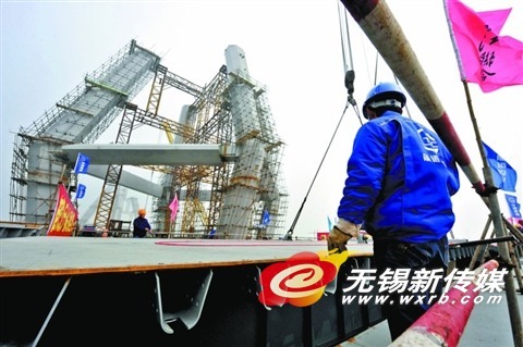 宜兴范蠡大桥实现结构贯通预计2016年底建成通车