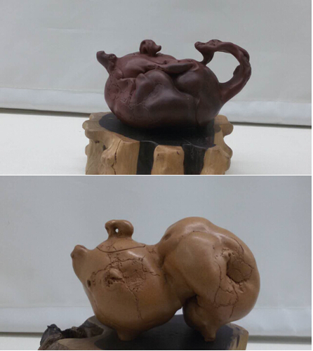 中国怪才艺术家伍延文收藏紫砂圣手华建民的紫砂壶