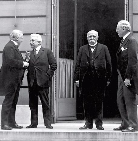 巴黎和会上的四巨头,右二为乔治61克列孟梭乔治61克列孟梭
