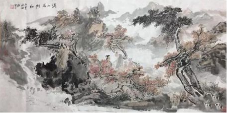 中国画画家顾平逍遥山水中国画展在宜兴举办