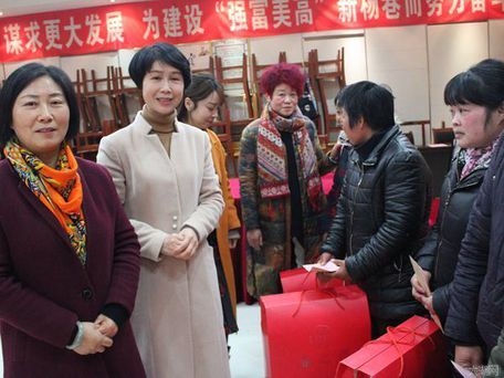 宜兴市女企业家赴杨巷慰问贫困妇女
