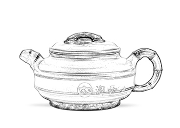 双线竹鼓壶